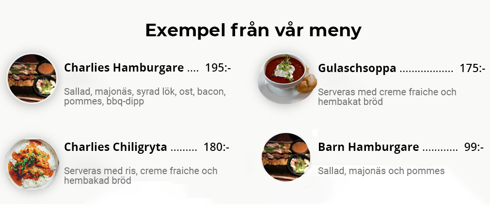 Klicka för att visa vår meny Klicka för att visa vår meny